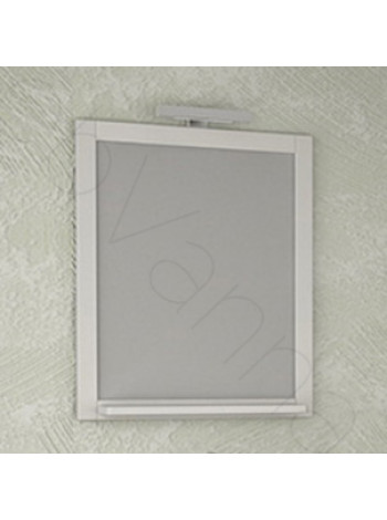 Зеркало Асб Римини 60 см, белое/патина, с подсветкой
