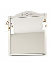 Зеркало Асб Флоренция Квадро 60 см, белое/патина, с подсветкой