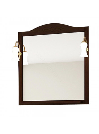 Зеркало Асб Флоренция Квадро 80 см, бук/тироль, с подсветкой