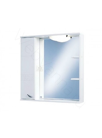 Зеркало-шкаф Акватон Аттика 85 см, белое, левое