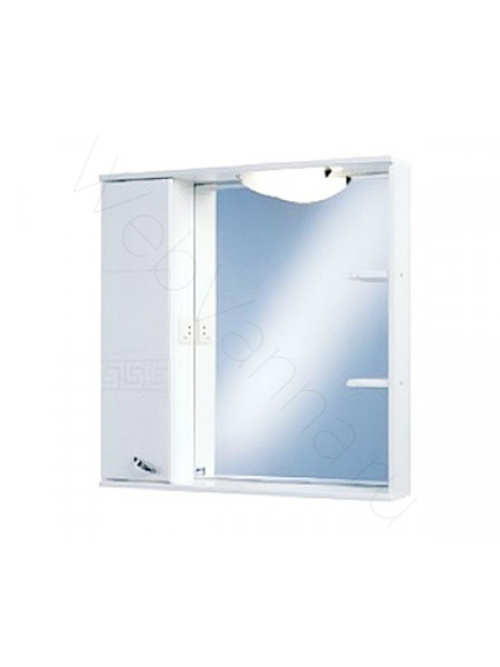 Зеркало-шкаф Акватон Аттика 85 см, белое, левое