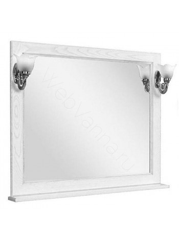 Зеркало Акватон Жерона 105 см, белое серебро