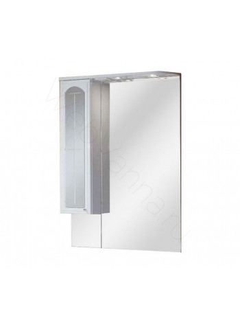 Зеркало-шкаф Акватон Эмилья 75 см, левый, белый, с подсветкой