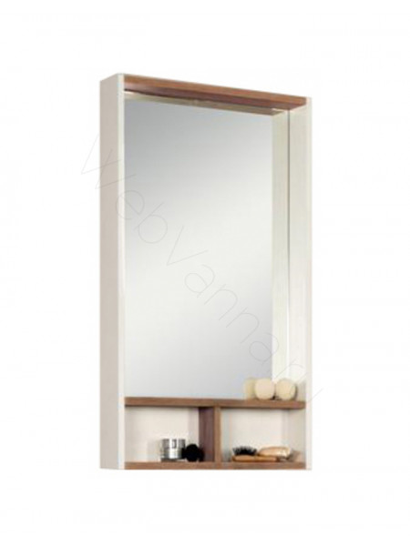 Зеркальный шкаф Акватон Йорк 50 см, бежевый/джарра