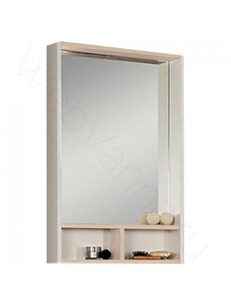 Зеркальный шкаф Акватон Йорк 55 см, белый/ясень фабрик