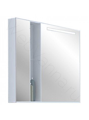 Зеркальный шкаф Акватон Марко 80 см, белый, с подсветкой