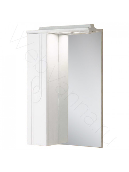 Зеркало-шкаф Акватон Панда 50 см, левое, белое, с подсветкой