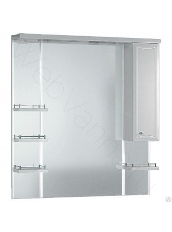 Зеркальный шкаф Aqwella Барселона Lux 105 см, белый, с подсветкой