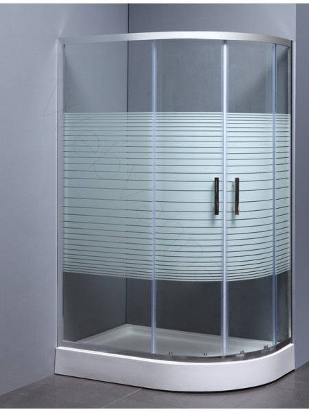 Душевой угол Bandhours Alba-2 120х80 правый, прозрачное стекло с принтом
