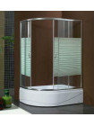 Душевой угол Bandhours Extreme 100х80 левый, прозрачное стекло с принтом