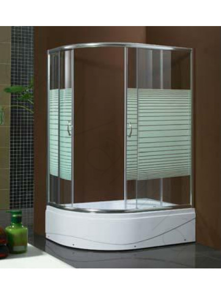 Душевой угол Bandhours Extreme 100х80 левый, прозрачное стекло с принтом