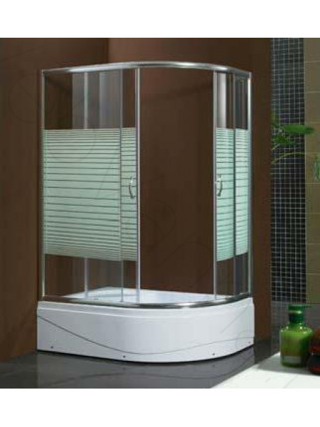 Душевой угол Bandhours Extreme 100х80 правый, прозрачное стекло с принтом