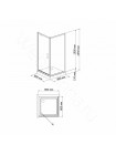 Душевой угол Bandhours Frenk/Side/Square 88, 80х80 прозрачное стекло