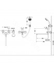 Смеситель для ванны Bravat Stream F63783C-LB, с длинным изливом