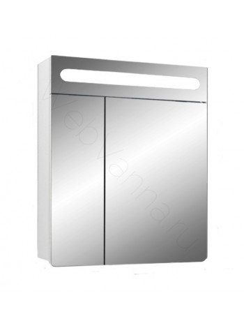 Зеркальный шкаф Edelform Гласс 60 см, белый, с подсветкой