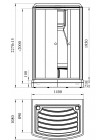 Душевая кабина Radomir Диана-3 140х108 прозрачное, матовое стекло, с паром