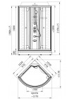 Душевая кабина Radomir Паола-2 103х103 прозрачное, матовое стекло