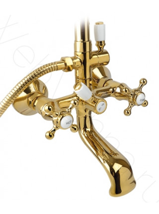 Душевая стойка Timo Nelson SX-1090 gold, золото, с изливом