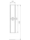 Шкаф-пенал Valente Massima M250-53/54, 35 см, белый, универсальный