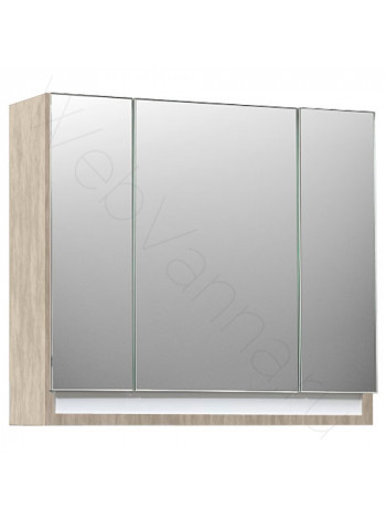 Зеркальный шкаф Valente Massima M1000.12, 100 см, шпон кремовый