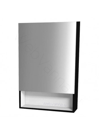 Зеркальный шкаф Valente Miragio Vlt 600 12 01/02 black, 60 см, черный
