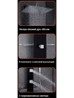 Душевая панель Valentin I-Deco Tower black, черное стекло, термостат