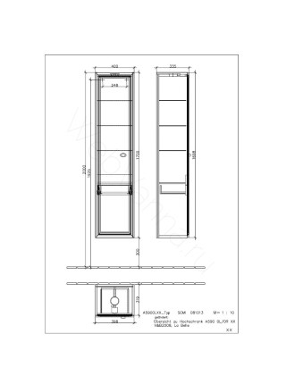 Шкаф-колонна Villeroy&Boch La Belle A590 1L DJ, 40 см, белая, левая