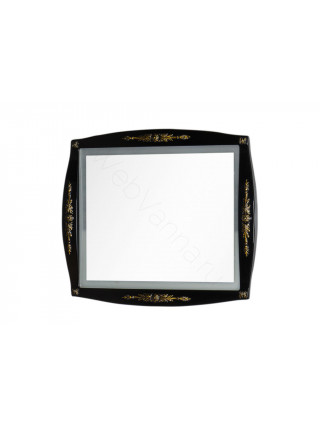 Зеркало Aquanet Виктория 90 черный/золото с подсветкой