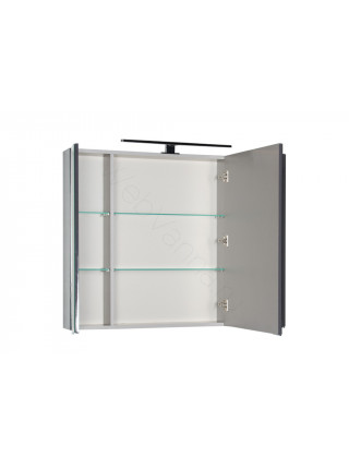 Зеркальный шкаф Aquanet Эвора 100, цвет серый антрацит, 3 распашные дверцы