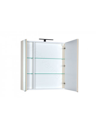 Зеркальный шкаф Aquanet Эвора 70, цвет бежевый, 2 распашные дверцы