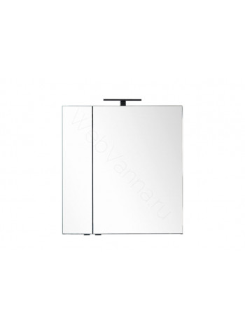Зеркальный шкаф Aquanet Эвора 70, цвет серый антрацит, 2 распашные дверцы