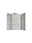 Зеркальный шкаф Aquanet Эвора 80, цвет серый антрацит, 2 распашные дверцы