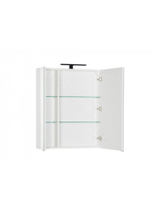 Зеркальный шкаф Aquanet Эвора 80 см, белый, 2 распашные дверцы