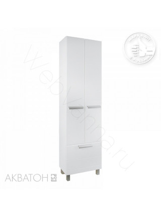 Шкаф-колонна Акватон Альтаир 50 см, белая, с корзиной