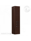 Шкаф-колонна Акватон Америна 35 см, тёмно коричневая, с корзиной