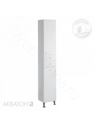 Шкаф-колонна Акватон Эмили М, 33 см, белая, с корзиной