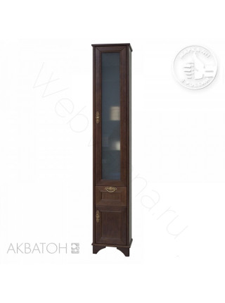Шкаф-колонна Акватон Идель 37 см, левая, дуб шоколадный