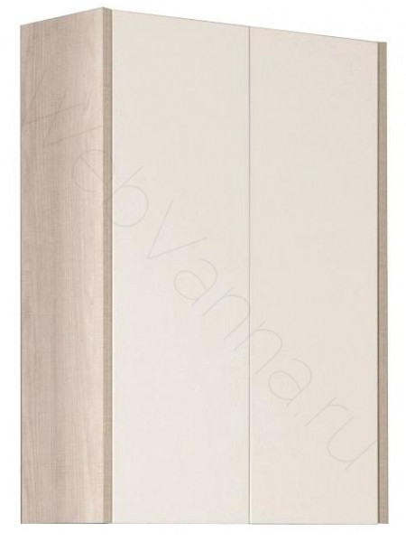 Шкаф двустворчатый Акватон Йорк 56 см, белый/ясень фабрик