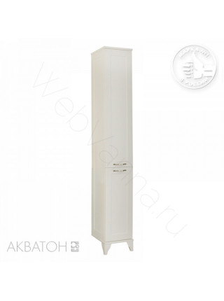 Шкаф-колонна Акватон Леон Н 32 см, дуб белый, с корзиной