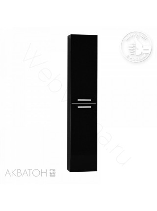 Шкаф-колонна Акватон "Мадрид М" чёрный глянец