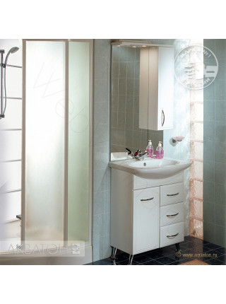 Зеркальный шкаф Акватон Марсия 67 см, левый, белый, с подсветкой