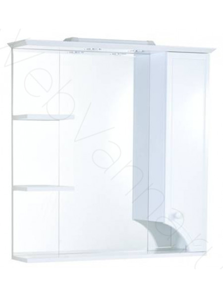 Зеркало-шкаф Акватон Элен 85 см, белое, с подсветкой