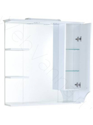 Зеркало-шкаф Акватон Элен 85 см, белое, с подсветкой