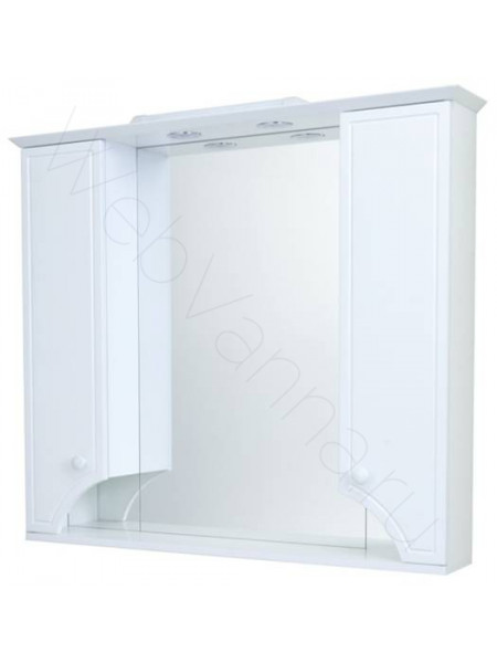 Зеркало-шкаф Акватон Элен 95 см, белое, с подсветкой