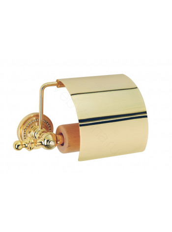 Держатель для туалетной бумаги с крышкой Boheme Imperiale золото